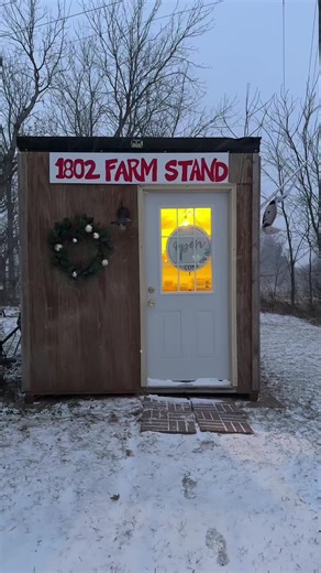 Another snowy windy day at the farm stand! | farm