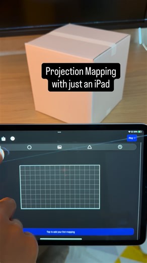 All you need is an iPad (or iPhone) and the Lazy Lighting app… And just a normal projector (even the cheap Amazon projectors work great) ⚡️ • #projectionmapping #videomapping #lazylighting | Lazy Lighting