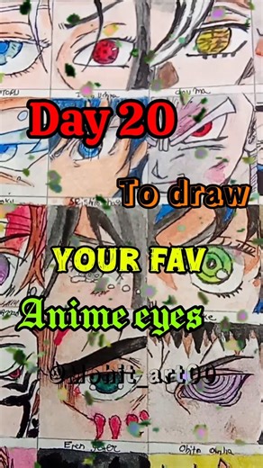 last day of anime eyes drawing challenge 🥹