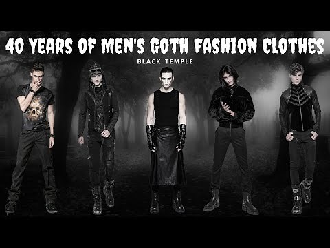 40 Years of Men's Gothic Style Fashion Outfits - Black Temple