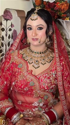Traditional Indian Bridal Makeup Look 👰#bridalmakeup#weddingmakeup#indianbridalmakeup #weddinglook