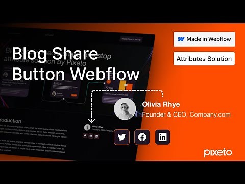 How to Add Social Sharing Buttons to your Blog Page in Webflow?