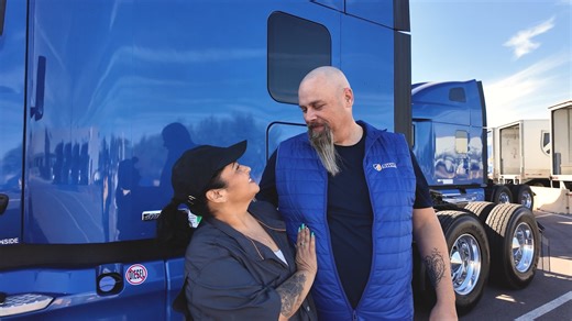 Meet David and Deborah, a powerhouse husband‑and‑wife owner‑operator team! They share why team driving works for them and what they love about being part of the Swift family. 💙🚚 | Swift Transportation Owner/Operator Division