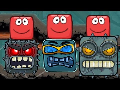Red Ball 4 - Red Square - All Levels - Into the Caves - Battle for the Moon - Box Factory Gameplay