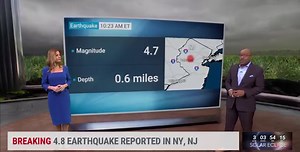 438K views · 6K reactions | BREAKING: A preliminary 4.8 magnitude earthquake has been reported in New Jersey near Lebanon. Shaking has been felt throughout the Northeast, including New York City, Connecticut, and Pennsylvania. Did you feel it? We’re following this developing story: | The Weather Channel | Facebook