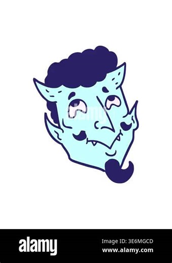 pixelize effect animation of cartoon devil face Stock Video Footage - Alamy