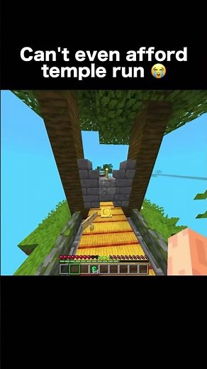 Temple run in minecraft 🥹 #minecraft #shorts #マイクラ