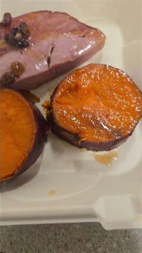 sweet yam and Ham with sweet potato soup SHORTS