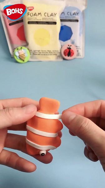 BOHS 12-Colors Foam Modeling Clay- for Cosplay,School Projects,Baby Hand Print,Slime - Squishy, Air Dry, Soft - Gifts for Adult and Kids - 12 pcs,2.65 lbs,Ages 3 & Up