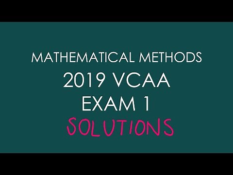 2019 VCAA Mathematical Methods Exam 1