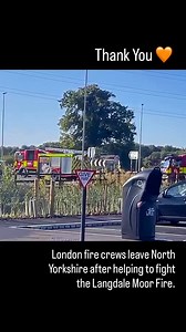 London fire crews leave North Yorkshire after helping to fight the Langdale Moor Fire. Thank you. Local news at YorkMix.com 🧡 | YorkMix