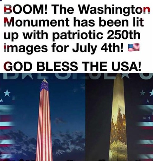 Washington Monument Marks America’s 250th Independence Celebration