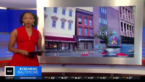 Baltimore Fire Department responds to partial vacant building collapse