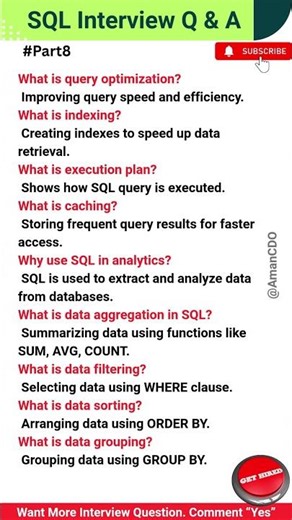 SQL Top 10 Interview Questions & Answers #Part8