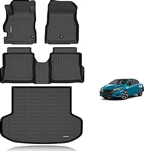 KELCSEECS Floor Mats for Nissan Versa 2020-2025 | All Weather TPE Car Mats Custom Fit Floor Liners for Versa Full Set Accessories,Black