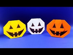 Halloween Origami Pumpkin Tutorial 🎃 easy origami