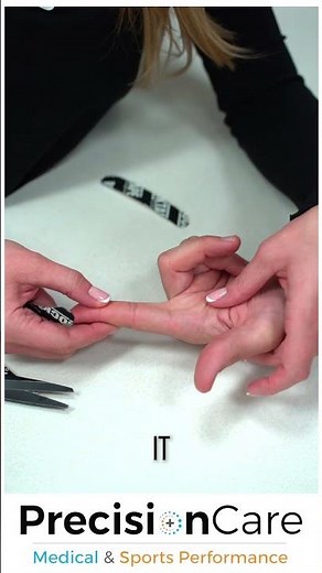 Watch this precise Kinesio taping method stop a trigger finger from clicking ✂️ #TriggerFinger