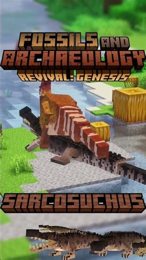 ¡Sarcosuchus! - Fossils and Archaeology 1.20.1 - Mob Showcase #minecraft #modreview
