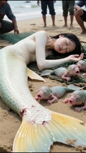 real mermaid found with babies on beach – shocking discovery!