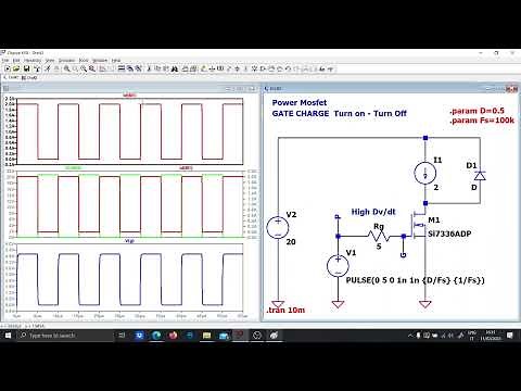 LTSpice Power Mosftet Turn On-Off and Gate Charge Analysis( Si and GaN))