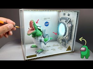How to Make a Cursed Dinosaur Astronaut Diorama 😱🦖 | Secret NASA Lab Extreme Polymer Clay