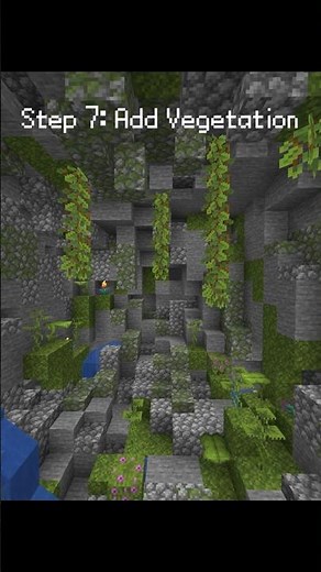 7 Steps to a Good Cave #minecraft #minecraftshorts #minecraftbuilding #minecraftbuilds