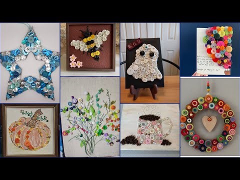 Old Buttons Reuse Ideas 🔘 Trending Craft Projects|Floral Button Craft 🌼 Simple Yet Elegant Design