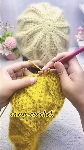 Beautiful crochet beret hat tutorial have been updated in my channel😁👉