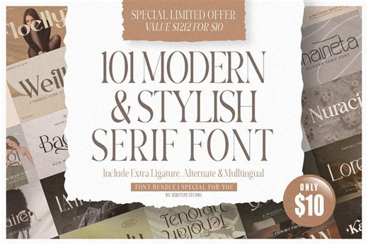 101 Serif Font Bundle, Modern Serif Fonts Pack, Elegant Serif Fonts, Logo Branding Fonts, Stylish Typography Bundle, Commercial Use Fonts - Etsy Australia