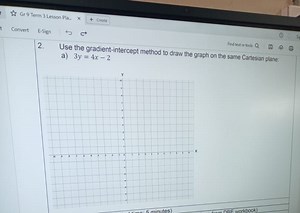 Use the gradient-intercept method to draw the graph on the same... | Filo