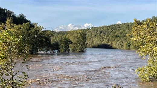 Historic Flooding in Fries, Virginia Along the New River