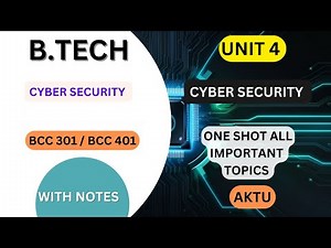 Cyber Security Unit 4 One Shot |Full Explanation | AKTU | BCC 301 / BCC 401 | B Tech 2nd Year