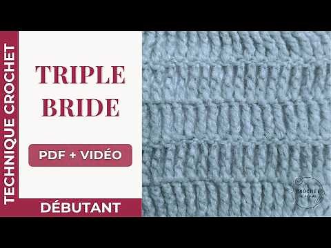 How to crochet a TRIPLE BRIDE ⭐️ Beginner tutorial ⭐️ Learn the basic stitches step by step
