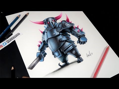 How to draw Pekka from Clash Royale and Clash of Clans |