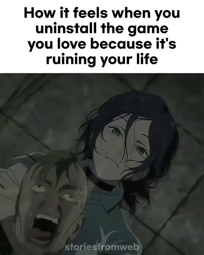 when you uninstall the game you love #shorts #fyp #anime