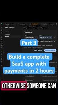 Part 3: build a complete SaaS app with payments in 2 hours