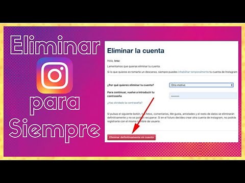 Como eliminar cuenta de Instagram para siempre desde PC