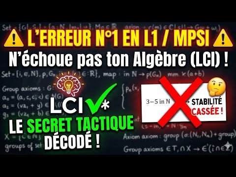 ​Loi de Composition Interne (LCI) & Stabilité - Algèbre L1 / Prépa (Partie 1)