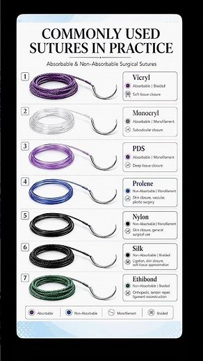 Absorbable vs Non-Absorbable Sutures | Quick Revision 🚑