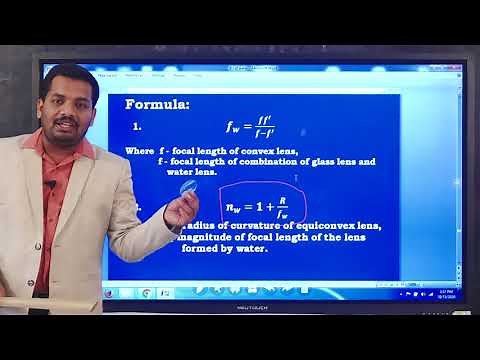 II PUC PHYSICS PRACTICAL: REFRACTIVE INDEX OF WATER BY CONVEX LENS