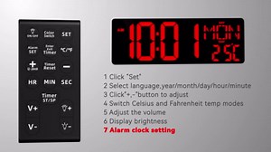 TXL 17.2'' Bluetooth Large LED Digital Wall Clock, Large Display Date and Temperature,Count Up/Down Timer Clock with Remote Control, Adjustable Brightness Alarm Clock for Home, Office, Gym, Elderly