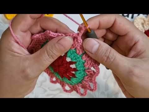 Let's crochet a colorful tablecloth Easy | for beginners