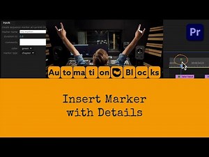 Instant Marker Insertion in Premiere Pro with Automation Blocks | Tutorial