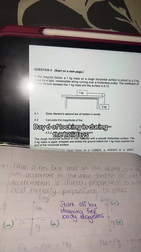 Newton's Second Law Grade 11 — How to Study During Holidays