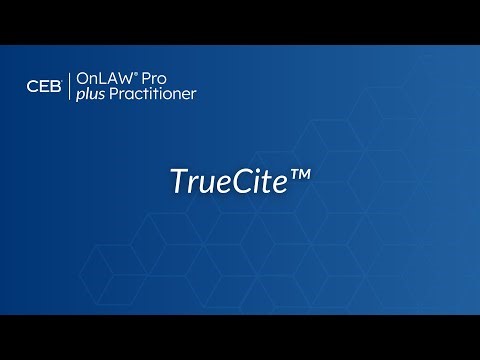 CEB TrueCite Case Citator