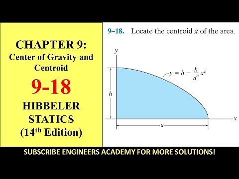 9-18 | Center of Gravity and Centroid | Chapter 9 ( Hibbeler Statics 14th ed ) Engineers Academy