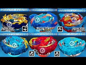ALL UPDATE QR CODES INFINITE ACHILLES PRO SERIES MIRAGE FAFNIR ULTIMATE VALTRYEK V8 BEYBLADE BURST