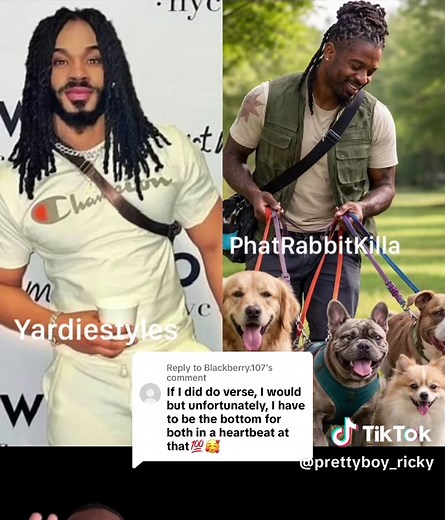 Replying to @Blackberry.107 #greenscreen *Part 7* So then, if given the chance, would you bottom for both: @yardiestyle & @Phatrabbitkiller, or only bottom for just one? 🤟🏾 #ContentCreators #YardieStyle #PhatRabbitKiller #Tops