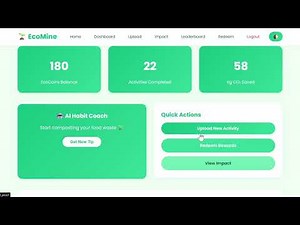 EcoMine – Turning Green Actions into Real Rewards 🌿 | Hackathon Project Demo