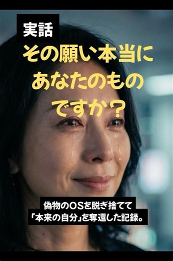 【実話】その願い、本当に自分のものですか？偽物のOSを脱ぎ捨てて「本来の自分」を奪還した記録。 #mirroros